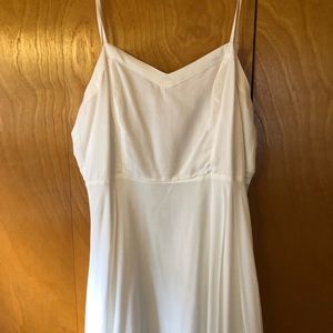 White flowy skater dress